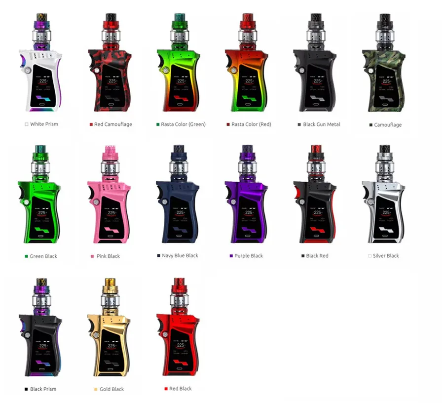 Vape Smok MAG Комплект Elektronik Sigara225W коробка мод испаритель FV12 Prince POD бак катушки сигареты электронная сигарета атомайзер S168