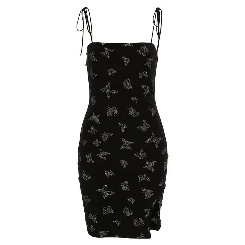 

2020 Spring and Autumn Popular Fashion Women's New Horizontal Neck Strap Strapless Bra Sexy Bag Hip Slim Split Dress Women