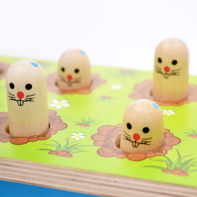 Детский милый медведь стиль хитовый хомяк игра деревянная игрушка играя молоток