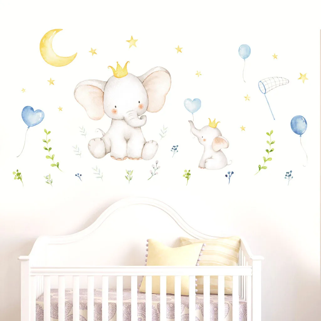 

Cute Animal Wall Stickers For Kids Rooms Home Decoration Cartoon Animal Wall Decals Diy Posters Pvc Art Home Decor Mural #763