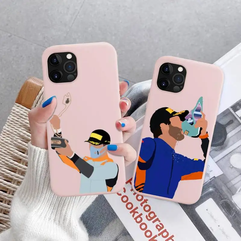 

Lando Norris 2021 Phone Case Soft Solid Color for iPhone 11 12 13 mini pro XS MAX 8 7 6 6S Plus X XR