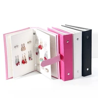 jewelry organizer earring storage box jewelry storage earring rack book design portable travel jewelry display storage bag