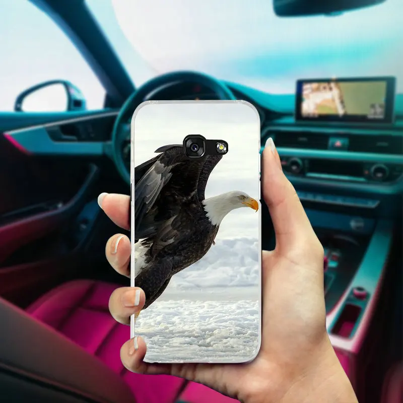 For Samsung Galaxy J1 J2 J3 J5 J7 A3 A5 A7 2016 2017 Coque Bags Soft Silicone TPU Cell Phone Cases Hot Sale Bald Eagle In Flight | Мобильные