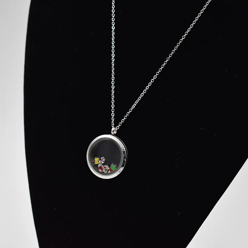 

25MM Floating Locket Mixed Stainless Steel LocketsFor Memory Charms Round Memory Charm Locket Pendant