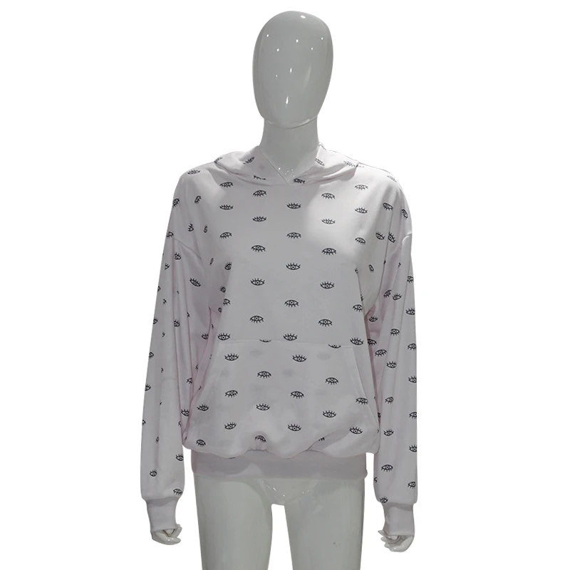 

Ahagaga Autumn Winter Casual Hoodies Women Fashion Print Long Sleeve Pullovers Loose Regular Hooded Female Sweatshirt Blusas Top