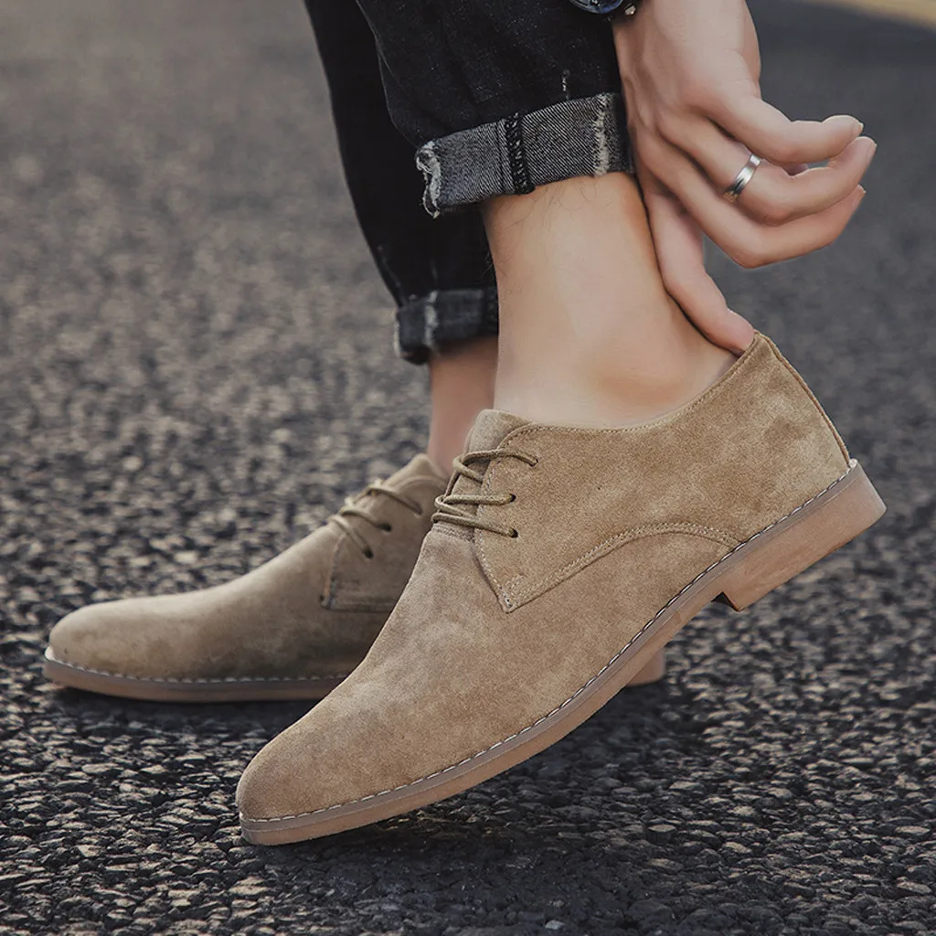 Мужская повседневная обувь; зимняя обувь; zapatillas hombre; Мужская Новая модная повседневная обувь с ремешками; английские остроконечные замшевые туфли в деловом стиле
