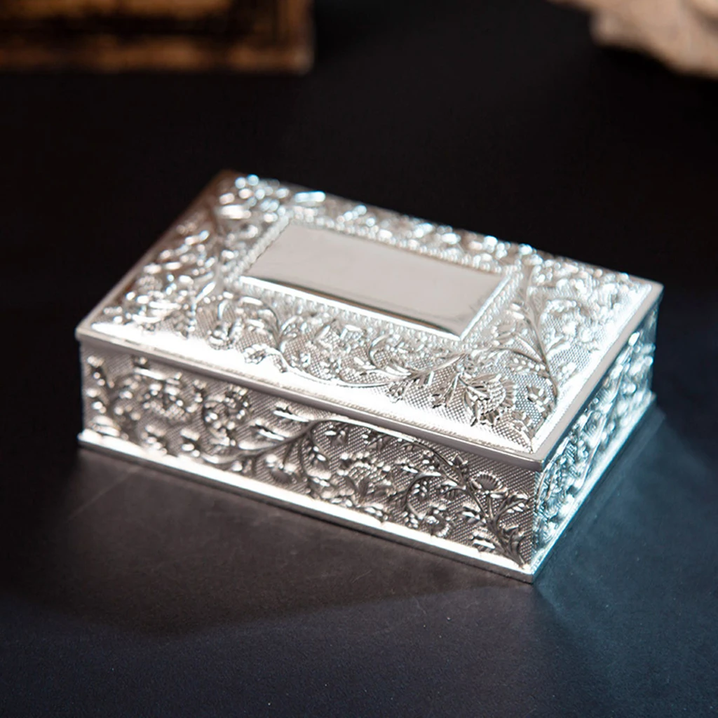 Antique Jewelry Case Vintage Design Jewels Holder Trinkets Organizer Box