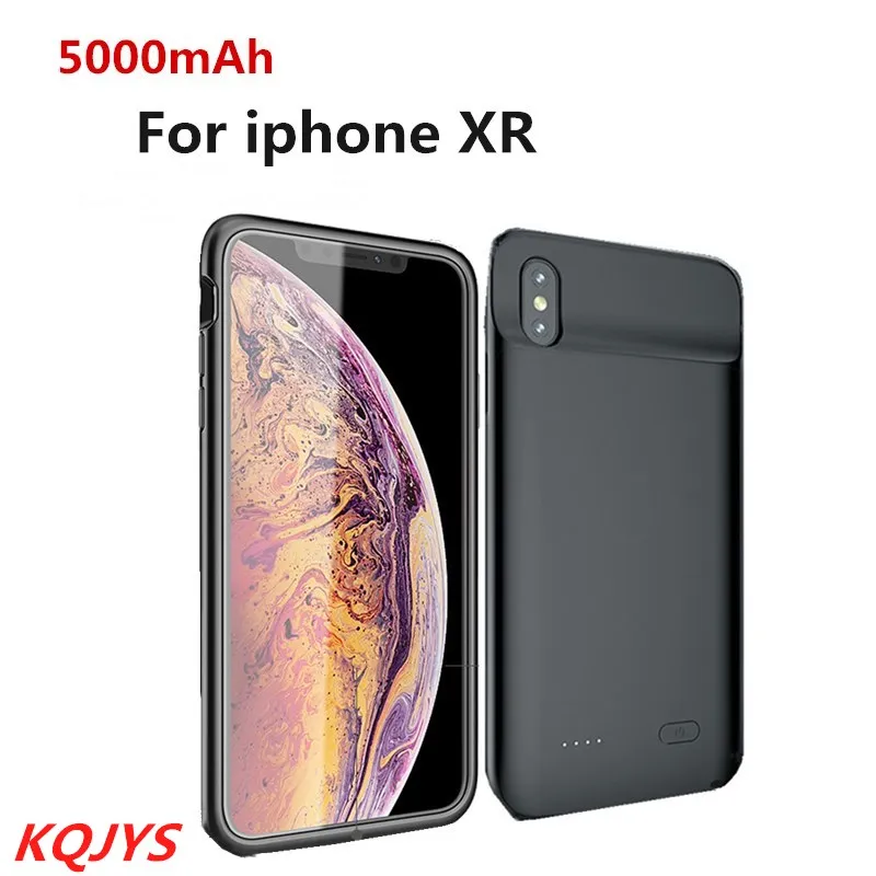 KQJYS 5000 мАч чехол для внешнего аккумулятора жидкий Силиконовый противоударный чехол для зарядного устройства для iPhone XR power Bank чехол для зарядки