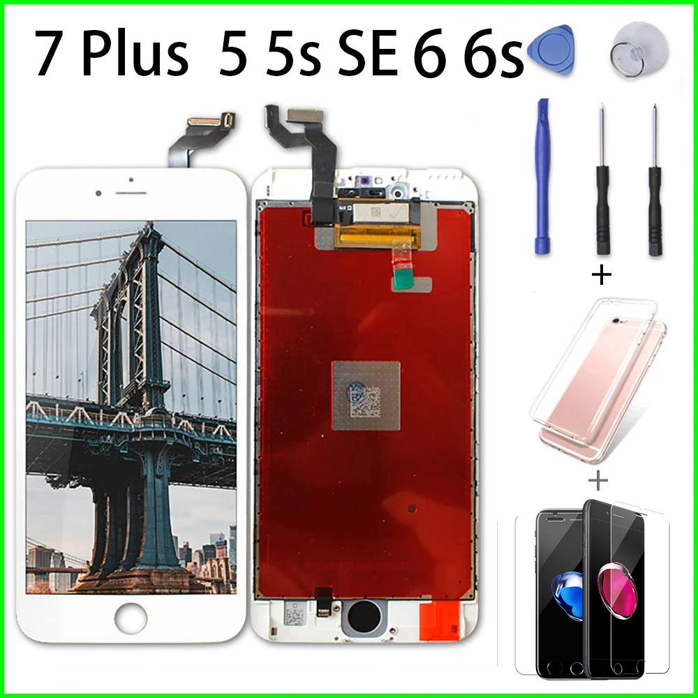 Для iPhone 7 Plus 5 5S SE 6 6s ЖК Замена сенсорного экрана Digiziter сборка для дисплей без битых