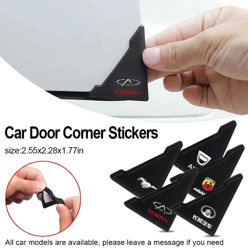 

2PCS/Set Silicone Door Corner Cover Bumper Collision Anti-scratch Stickers for seats leon mk2 mk3 altea freetrack ibiza 6j cover