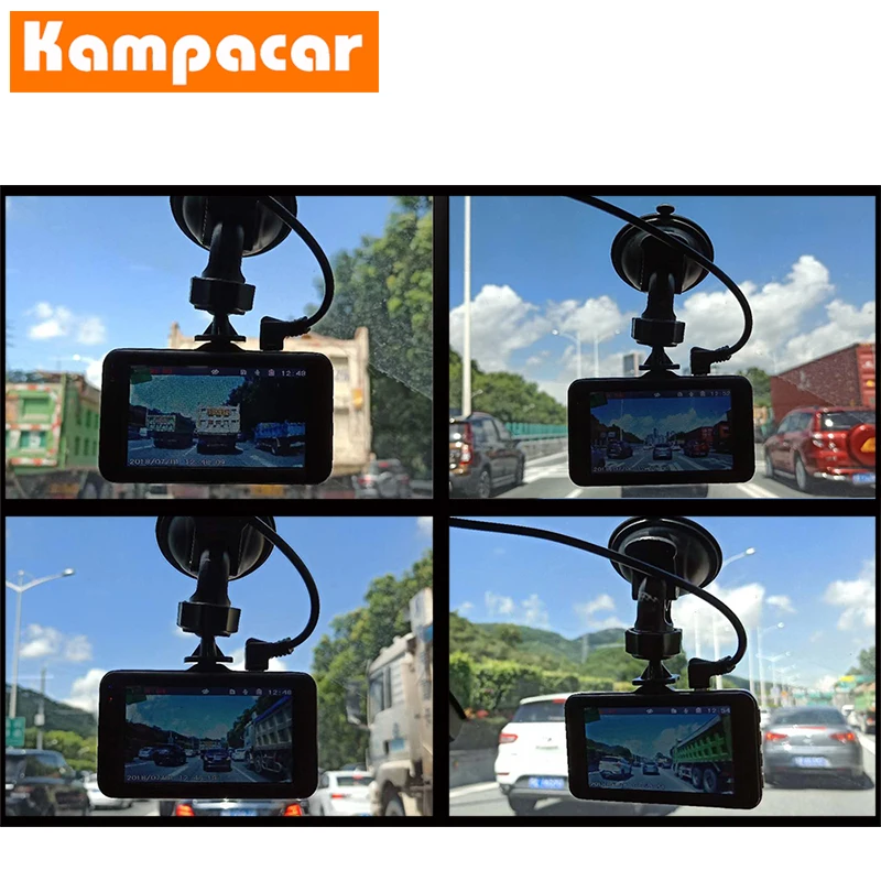 Автомобильный видеорегистратор Kampacar, 3 дюйма, камера s, фронтальная линза, видео рекордер, видеорегистратор, авто регистратор, мини видеорегистратор, видеокамера HD 1080 P, регистратор, камера