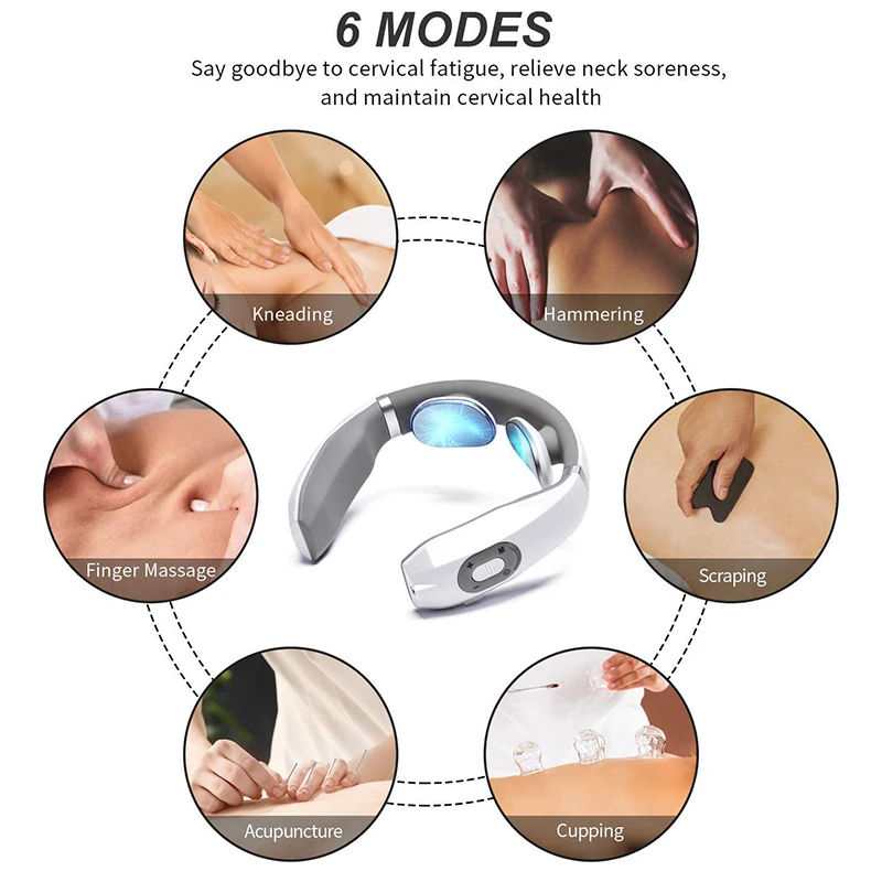 Электрический импульсный массажер для спины и шеи шейный тренировочный воротник