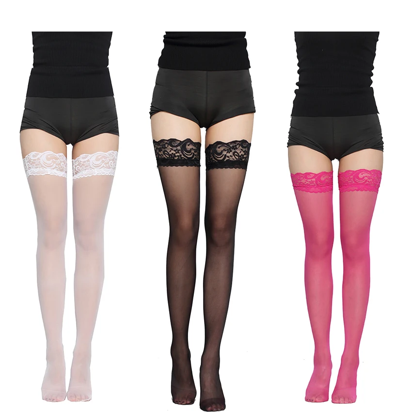 

Sexy Stockings Women Sexy High Stockings Nylon Lace Top Strap Anti-skid Erotic Stockings Female Erotic Lingerie Stockings Women