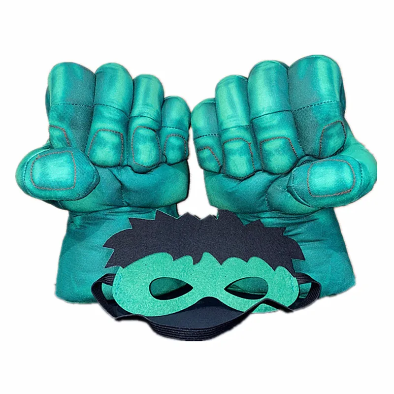 

Boy Hulk Superhero Costume Cosplay Children Hulk Gloves Avengers Mask Fist Halloween Props Fantasy