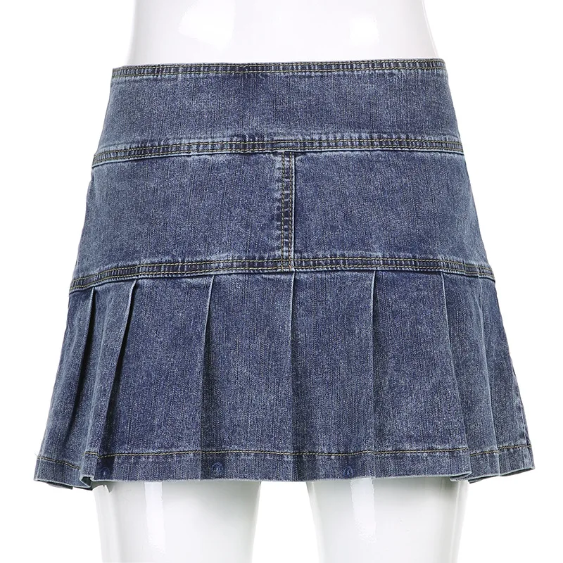 

2021 New Arrival Summer Style Female Fashion Sexy Blue Solid High Waists Night Club Sexy Denim Skirts