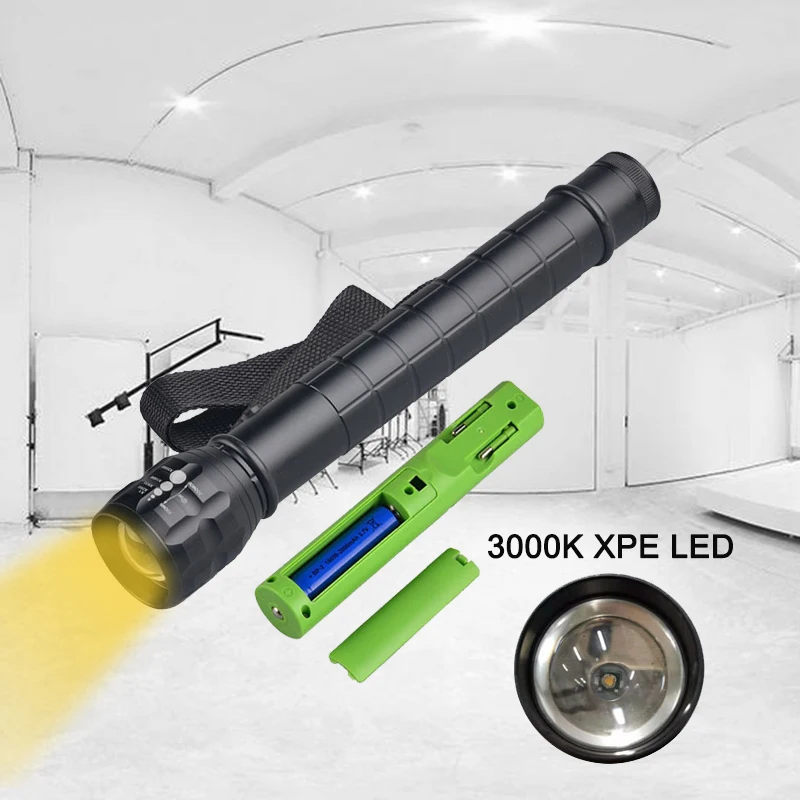 TopCom Heavy Duty большой полиции фонарь Q5 LED высокий мощный 3D Батарея металла Алюминий с