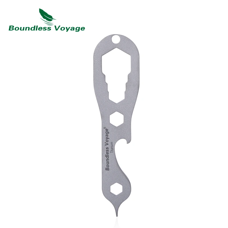 

Boundless Voyage Titanium Multifunctional EDC Tool Hex Wrench Spanner Beer Bottle Opener Slotted Flat Screwdriver