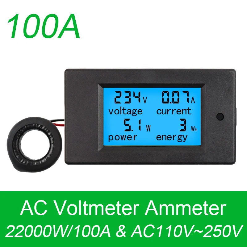 4 в 1 цифровой вольтметр амперметр с ЖК дисплеем 20 А/260 А|tester card|energy torchenergy fruit |