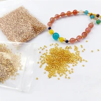 glass rice bead bracelet accessories diy hand beaded 2mm gold and silver cross stitch earrings necklace small tube bead material