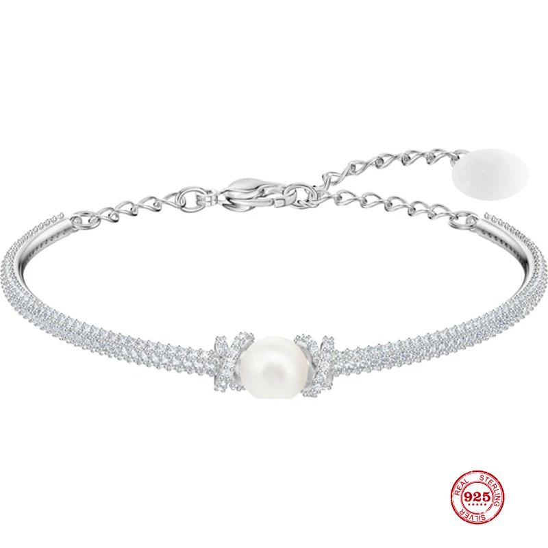 

Fashion Charm Pure 925 Silver Original 1:1 Copy, Simple Design Elegant And Exquisite Wild Bracelet Female Luxury Jewelry Gifts