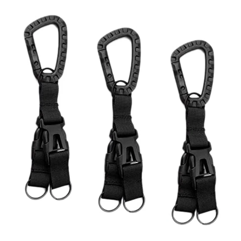 

3Pcs Multifunction Hanging Buckle Key Hook Webbing Belt Carabiner Clip Handing Belt Clip Backpack Buckle