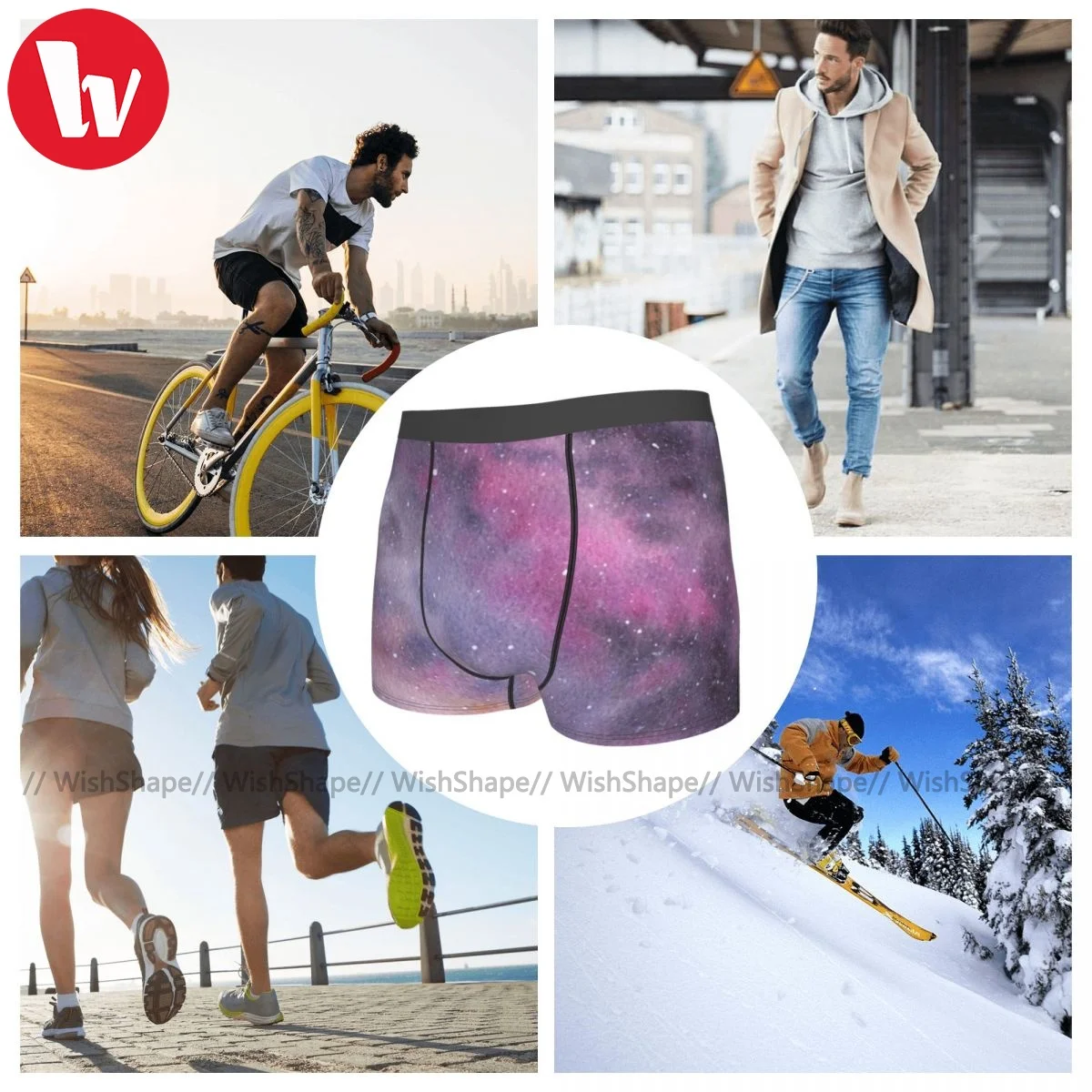 

Universe Underwear Sublimation Polyester Pouch Trunk Trenky Teen Cute Boxer Brief