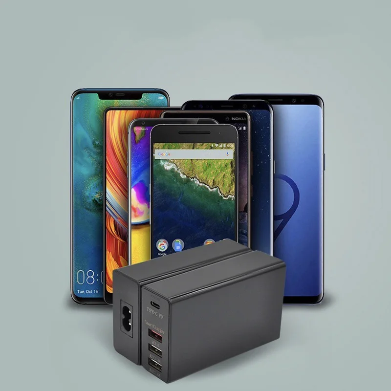 

Quick QC 3.0 Wall Charger 4 Ports USB Fast Phone Charge for Samsung Galaxy S9/S8 Note 8/9 iPhone 8 Plus iPad Charging Station