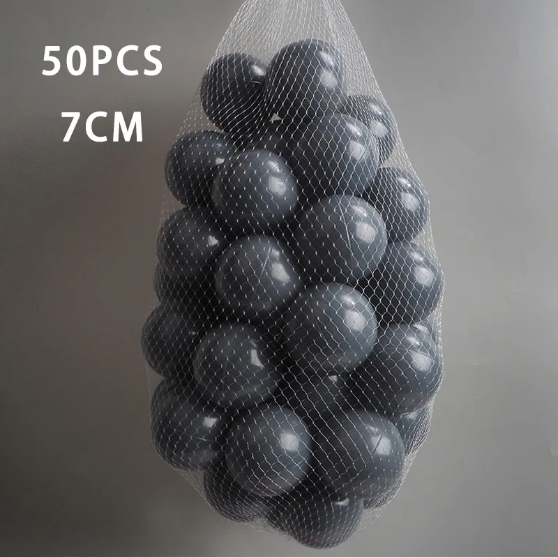 WJ3709DH 7 см/50 шт экологически чистые красочные Мячи Мягкие пластиковые океанские шарики прозрачные воды океанские волнистые шарики игрушки для детей Малыш Ребенок - Цвет: WJ3709DH
