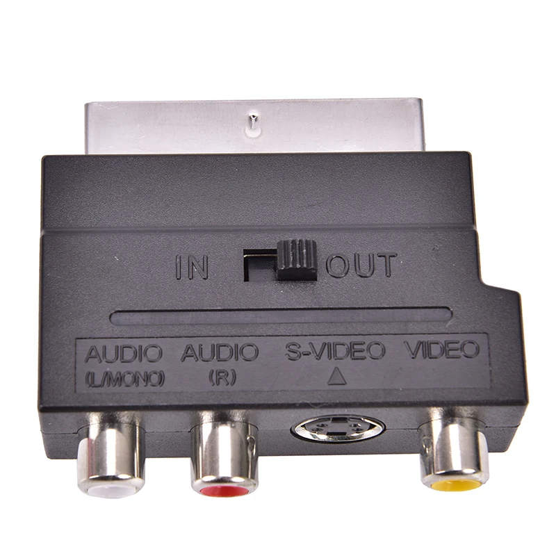 21 Pin RGB Scart до 3 RCA s-видео адаптер Композитный SVHS AV ТВ аудио для видео DVD рекордер