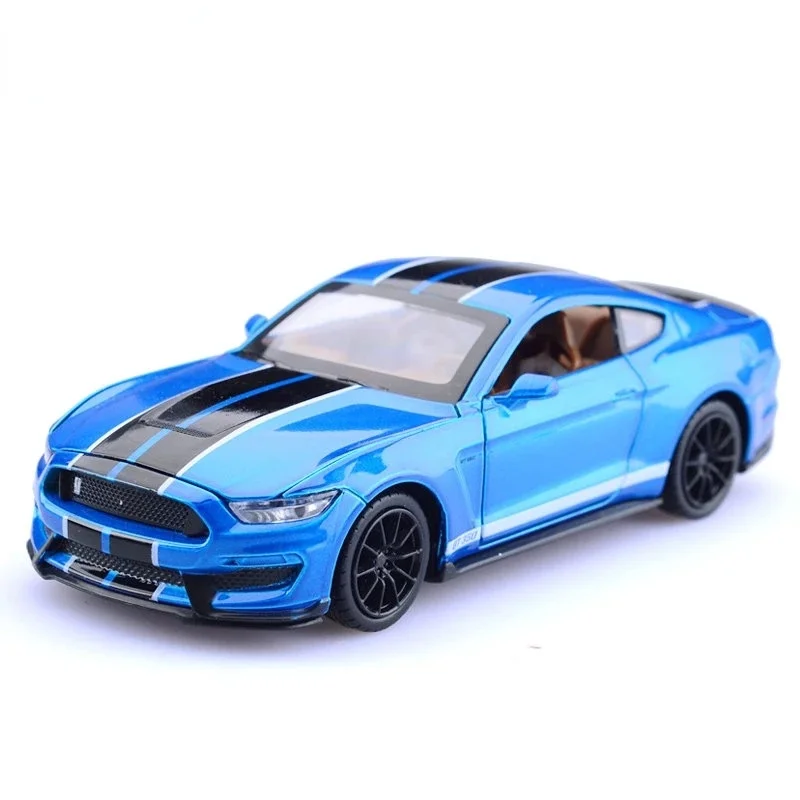 

1:32 Ford Mustang Shelby GT350 Supercar Model Alloy Diecast Car Toy Pull Back Sound Light Kids Boys Gifts Car Collection Toys