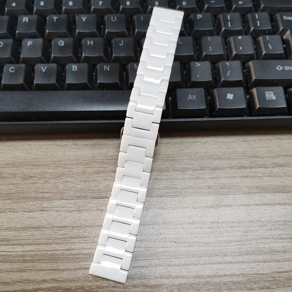 

20mm 22mm Ceramics Strap for Samsung Galaxy Watch 3 Band 41mm/45mm/Active 2 1 40mm/44mm/42mm/46mm Bracelet Black/White Belt