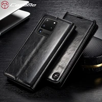caseme for samsung galaxy s20 note 20 ultra 5g s10 wallet caseluxury smooth retro pu leather card slot stand phone cases cover