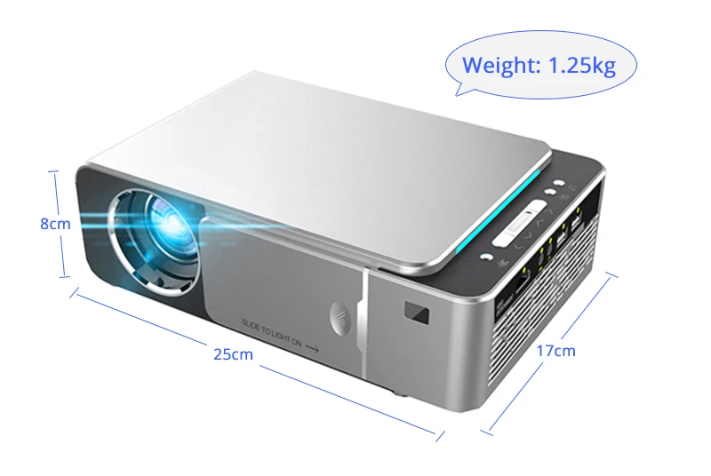 Everycom T6 светодиодный видеопроектор HD 720P портативный HDMI опция Android Wifi проектор Поддержка 4K Full HD 1080p домашний кинотеатр