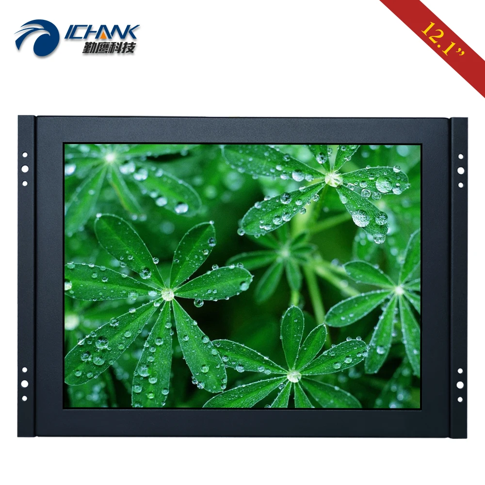 

12.1" inch LCD Screen Display 1024x768 Steel Case Embedded Open Frame Wall-mounted Power On Boot DVI VGA PC Monitor ZK120TN-DV2