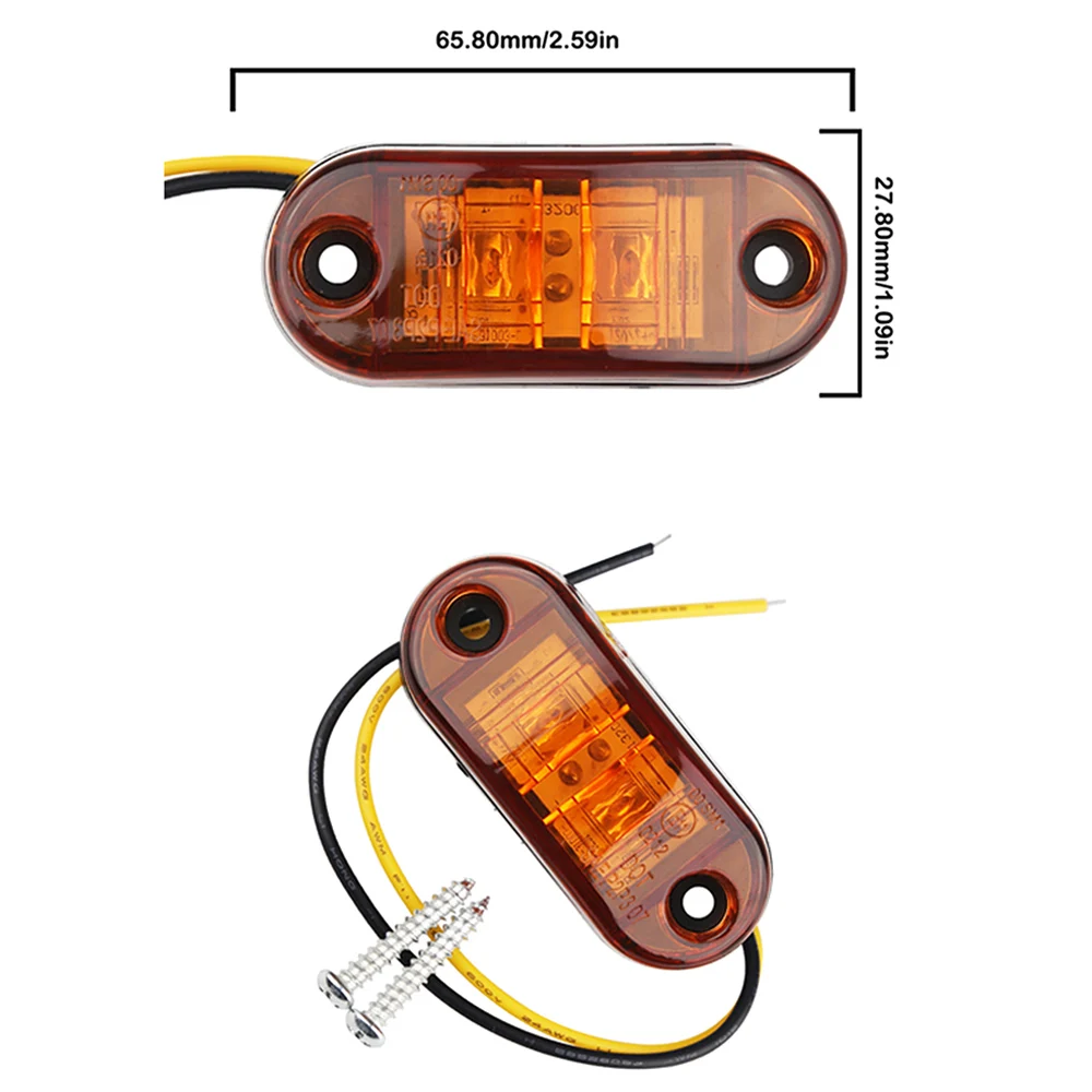 2 шт. 10 30 в светодиодные боковые габаритные фонари для грузовиков габаритный