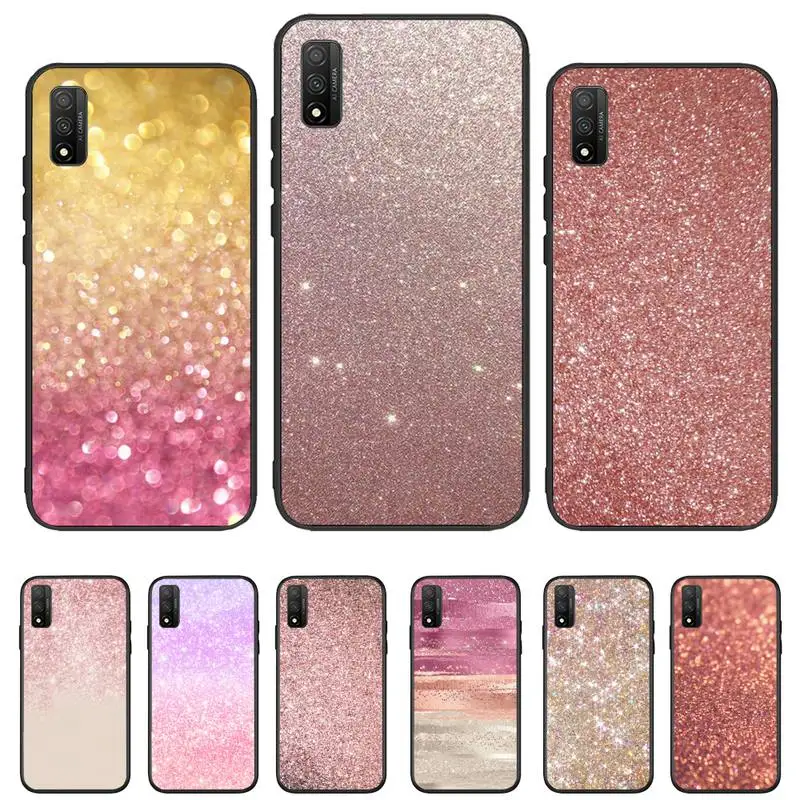 

Pink gold glitter sparkles Phone Case For Huawei P9 P10 P20 P30 P40 Lite 2016 2017 Pro SMART2019 Cover