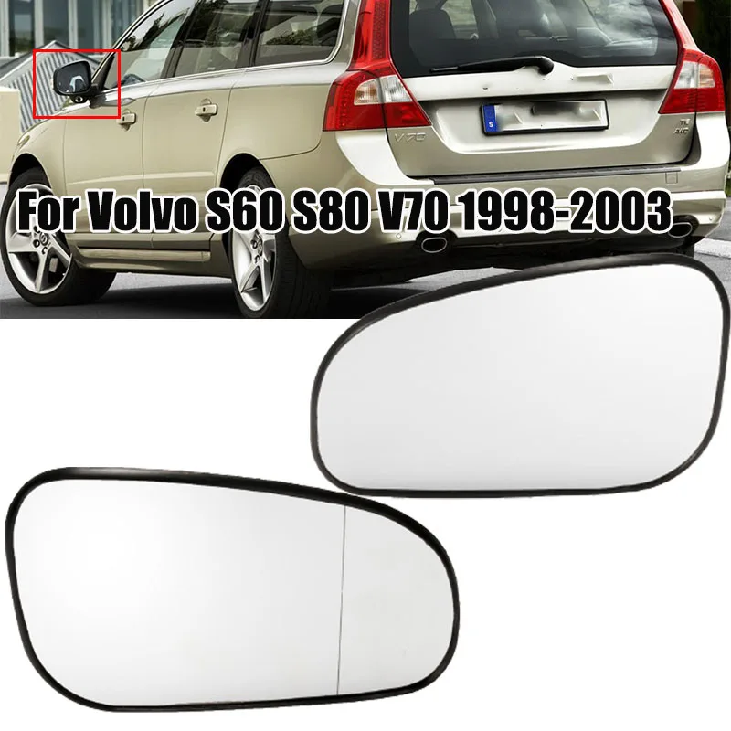 

Левое и правое Автомобильное зеркало заднего вида с крылом двери с подогревом стеклянный объектив для Volvo S60 S80 V70 1998-2003 #9203123 9203124