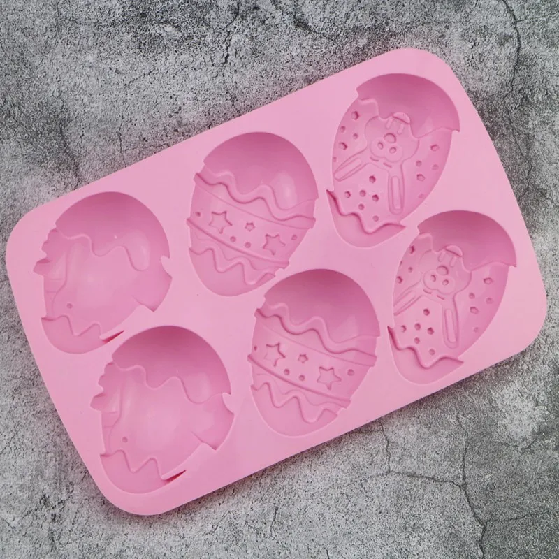 

2Pcs 3D Easter Surprise Egg Rabbit Shape Chocolate Silicone Mold DIY Baking Tray Pastry Fondant Soap Cake Mould Cake Tools 2021