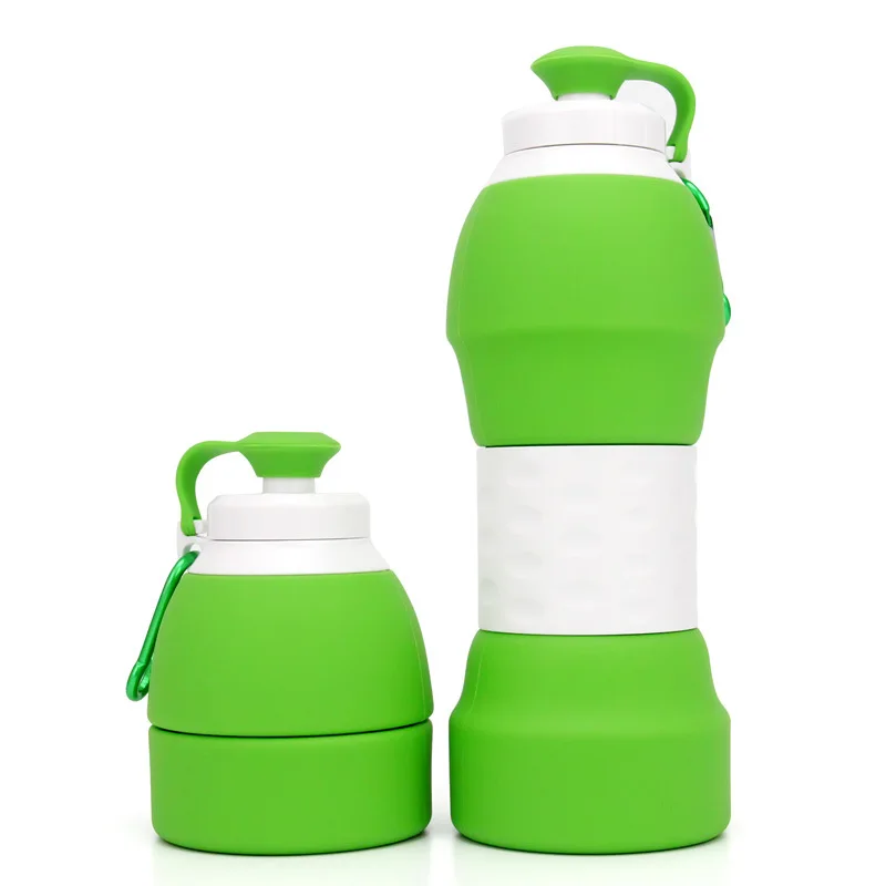 

2021 silica gel folding water cup travel sports water bottle outdoor silica gel folding water bottle telescopic folding