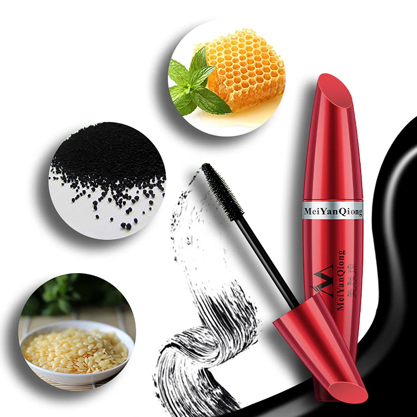 

MeiYanQiong Mascara 4d silk fiber mascara Thick Eyelashes mascara waterproof lengthening mascara fiber Mascara for eyelashes