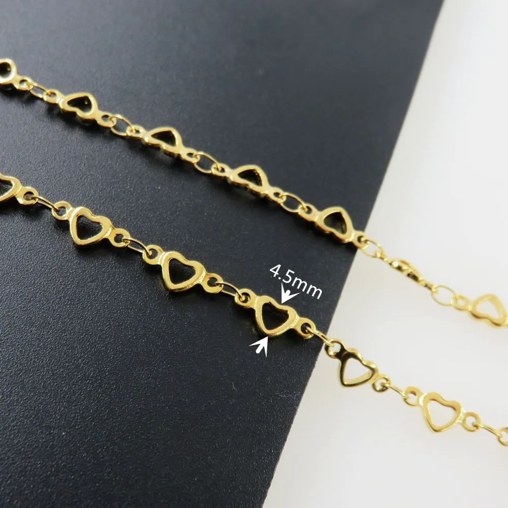 Женская цепочка из нержавеющей стали ожерелье золотистого цвета 7 видов 20 дюймов