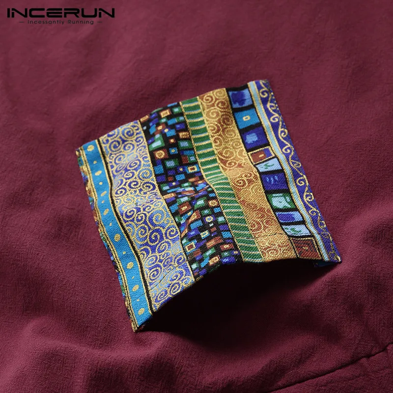 INCERUN Для мужчин в этническом стиле Стиль Печатные Хип-хоп хлопковые
