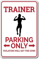 trainer parking sign athletic trainer sign trainer gift for instructor sign sport coach gift for trainer tin signs