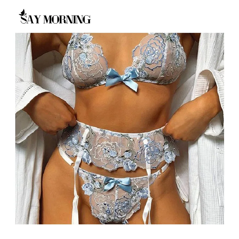 Сказать утро Новое Женское кружевное с вышивкой подвязки сексуальное нижнее