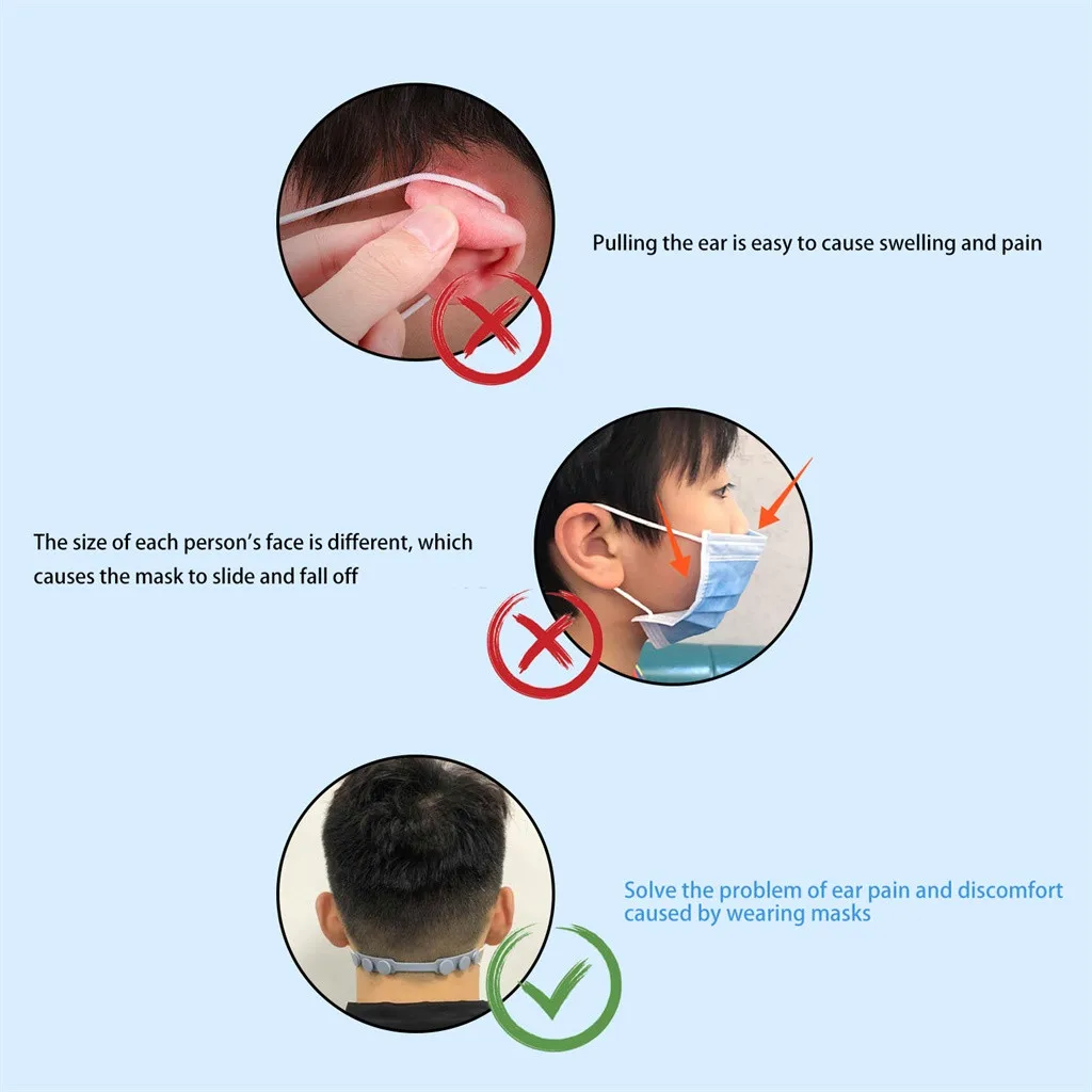 5pcs Third Gear Adjustable Anti-slip Mask Ear Grips Extension Hook Relieve Ears Marks Make Wearing More Comfortable | Инструменты
