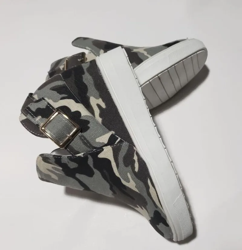 

Shoes Women 2020 Spring Autumn Women's vulcanized shoes Camouflage Canvas Platform Heighten shoes Casual Ladies Mujer