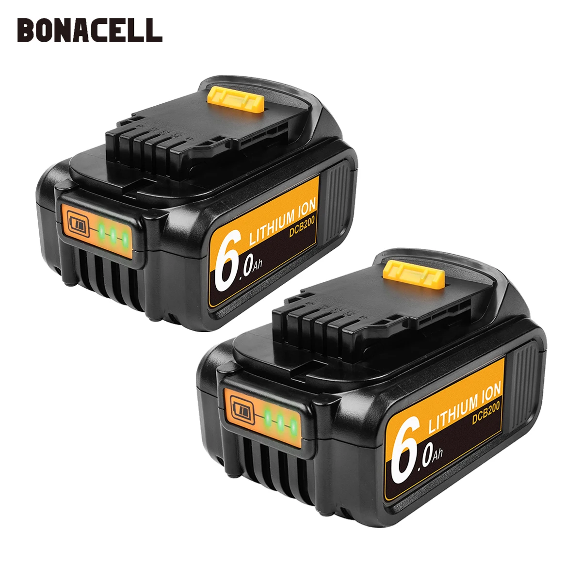 

Bonacell 6000mAh 18V/20V XR Power Tool Battery for DCB180 DCB181 DCB182 DCB201 DCB201-2 DCB200 DCB200-2 DCB204-2 L50