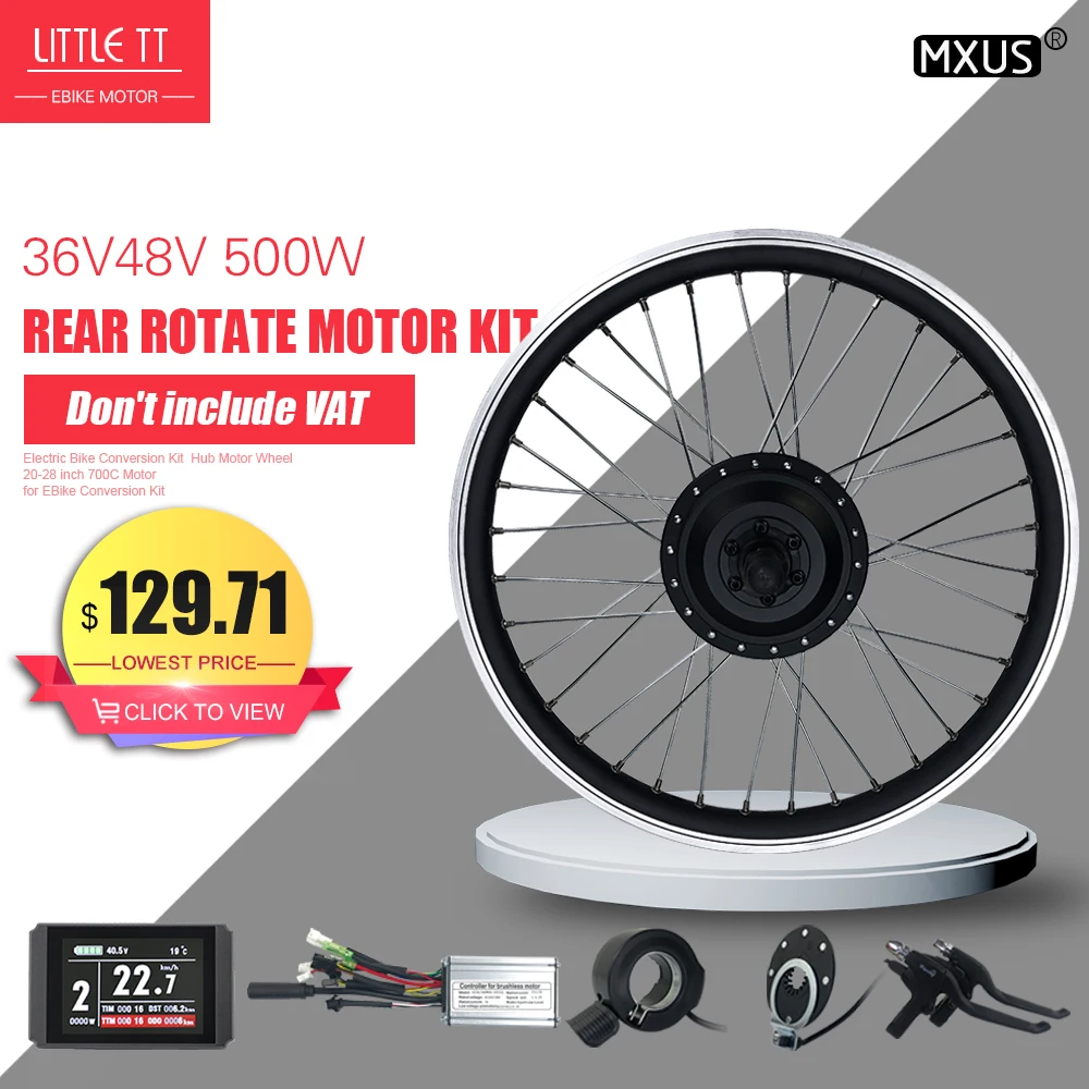 

Electric bike MXUS Brand Conversion Kit XF07 XF08 36V 48V 500W XF15F XF15R Ebike Rear Rotate Hub Motor Wheel For ebike kit