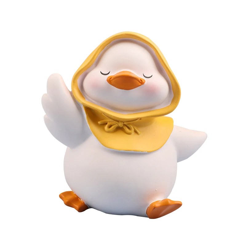 

INS Cute Cartoon Little Yellow Duck Resin Doll Girly Heart Gift Car Table Decorations Small Ornaments