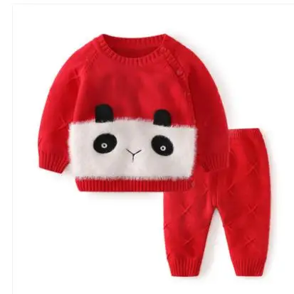 Костюм со свитером на весну и осень кардиган для новорожденных детский трикотаж